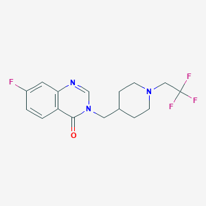 7-Fluoro-3-[[1-(2,2,2-trifluoroethyl)piperidin-4-yl]methyl]quinazolin-4-one