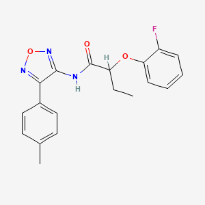 2-(2-fluorophenoxy)-N-[4-(4-methylphenyl)-1,2,5-oxadiazol-3-yl]butanamide