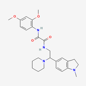 N1-(2,4-dimethoxyphenyl)-N2-(2-(1-methylindolin-5-yl)-2-(piperidin-1-yl)ethyl)oxalamide