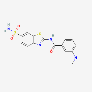 3-(dimethylamino)-N-(6-sulfamoyl-1,3-benzothiazol-2-yl)benzamide