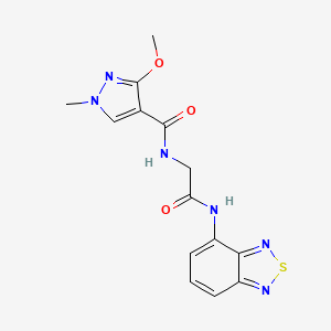 N-(2-(benzo[c][1,2,5]thiadiazol-4-ylamino)-2-oxoethyl)-3-methoxy-1-methyl-1H-pyrazole-4-carboxamide