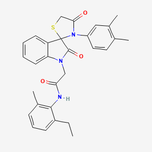 2-(3'-(3,4-dimethylphenyl)-2,4'-dioxospiro[indoline-3,2'-thiazolidin]-1-yl)-N-(2-ethyl-6-methylphenyl)acetamide