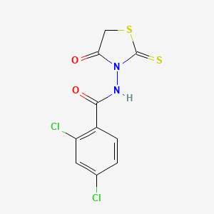 2,4-dichloro-N-(4-oxo-2-sulfanylidene-1,3-thiazolidin-3-yl)benzamide