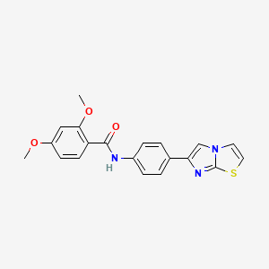 B2383313 N-(4-{imidazo[2,1-b][1,3]thiazol-6-yl}phenyl)-2,4-dimethoxybenzamide CAS No. 893991-09-8