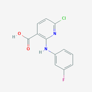 6-Chloro-2-(3-fluoroanilino)pyridine-3-carboxylic acid