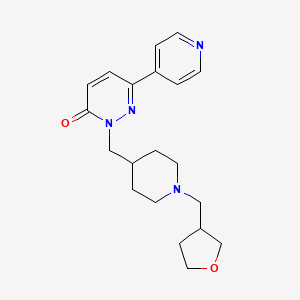 molecular formula C20H26N4O2 B2383315 2-({1-[(Oxolan-3-yl)methyl]piperidin-4-yl}methyl)-6-(pyridin-4-yl)-2,3-dihydropyridazin-3-one CAS No. 2097872-26-7