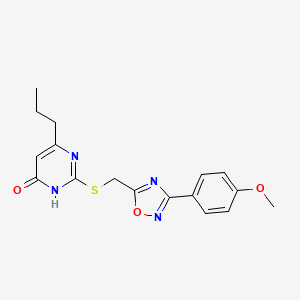 2-({[3-(4-Methoxyphenyl)-1,2,4-oxadiazol-5-yl]methyl}sulfanyl)-6-propyl-4-pyrimidinol