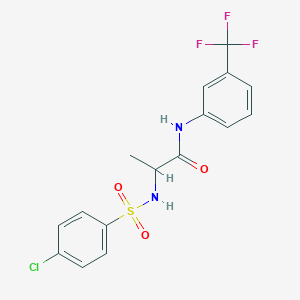 2-{[(4-chlorophenyl)sulfonyl]amino}-N-[3-(trifluoromethyl)phenyl]propanamide