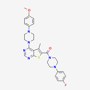 (4-(4-Fluorophenyl)piperazin-1-yl)(4-(4-(4-methoxyphenyl)piperazin-1-yl)-5-methylthieno[2,3-d]pyrimidin-6-yl)methanone