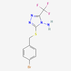 5-[(4-Bromophenyl)methylthio]-3-(trifluoromethyl)-1,2,4-triazole-4-ylamine