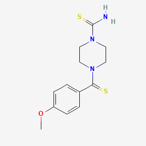 B2383378 4-(4-Methoxybenzenecarbothioyl)piperazine-1-carbothioamide CAS No. 868153-22-4