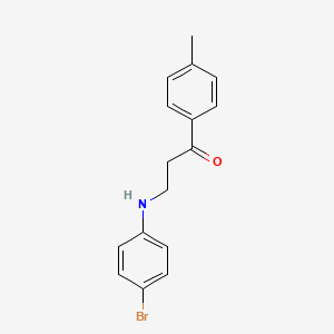 molecular formula C16H16BrNO B2383380 3-(4-Bromoanilino)-1-(4-methylphenyl)-1-propanone CAS No. 58154-00-0