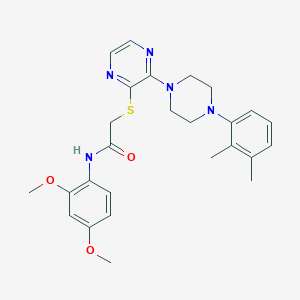 molecular formula C26H31N5O3S B2383382 2-({4-[4-Methyl-5-(piperidin-1-ylcarbonyl)-1,3-thiazol-2-yl]-2-thienyl}sulfonyl)-1,2,3,4-tetrahydroisoquinoline CAS No. 1031954-52-5