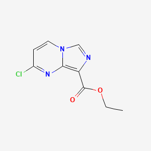 molecular formula C9H8ClN3O2 B2383388 Ethyl 2-chloroimidazo[1,5-a]pyrimidine-8-carboxylate CAS No. 1250998-26-5