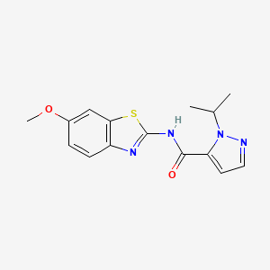 molecular formula C15H16N4O2S B2383391 1-isopropyl-N-(6-methoxybenzo[d]thiazol-2-yl)-1H-pyrazole-5-carboxamide CAS No. 1203225-64-2