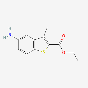 molecular formula C12H13NO2S B2383392 5-氨基-3-甲基苯并[b]噻吩-2-羧酸乙酯 CAS No. 31310-19-7