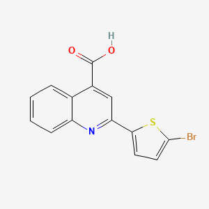 molecular formula C14H8BrNO2S B2383393 2-(5-Bromothiophen-2-yl)quinoline-4-carboxylic acid CAS No. 351982-36-0