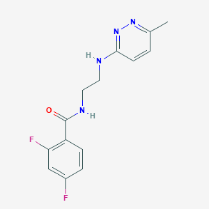 2,4-difluoro-N-(2-((6-methylpyridazin-3-yl)amino)ethyl)benzamide