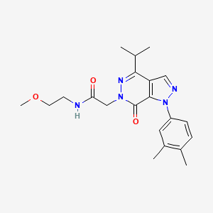 2-(1-(3,4-dimethylphenyl)-4-isopropyl-7-oxo-1H-pyrazolo[3,4-d]pyridazin-6(7H)-yl)-N-(2-methoxyethyl)acetamide