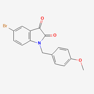molecular formula C16H12BrNO3 B2383402 5-Bromo-1-(4-methoxybenzyl)indoline-2,3-dione CAS No. 708251-87-0