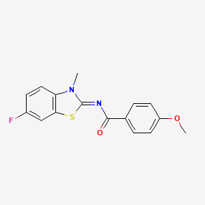 (E)-N-(6-fluoro-3-methylbenzo[d]thiazol-2(3H)-ylidene)-4-methoxybenzamide