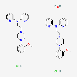 molecular formula C46H58Cl2N10O3 B2383404 N-[2-[4-(2-Methoxyphenyl)piperazin-1-yl]ethyl]-N-pyridin-2-ylpyridin-2-amine;hydrate;dihydrochloride CAS No. 220421-72-7