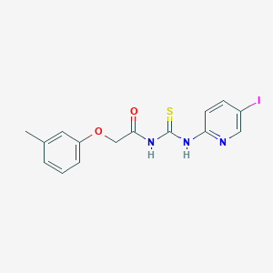N-[(5-iodopyridin-2-yl)carbamothioyl]-2-(3-methylphenoxy)acetamide