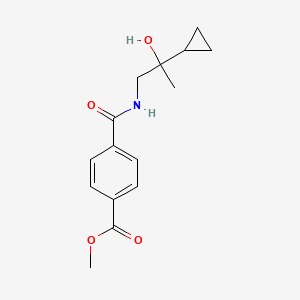 molecular formula C15H19NO4 B2383434 Methyl 4-[(2-cyclopropyl-2-hydroxypropyl)carbamoyl]benzoate CAS No. 1286721-83-2