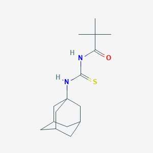 molecular formula C16H26N2OS B238344 N-(1-adamantyl)-N'-(2,2-dimethylpropanoyl)thiourea 