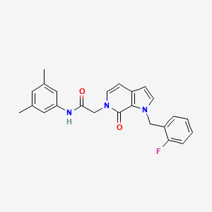molecular formula C24H22FN3O2 B2383454 N-(3,5-dimethylphenyl)-2-{1-[(2-fluorophenyl)methyl]-7-oxo-1H,6H,7H-pyrrolo[2,3-c]pyridin-6-yl}acetamide CAS No. 1286707-05-8
