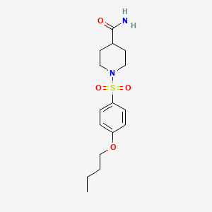 molecular formula C16H24N2O4S B2383462 1-(4-Butoxyphenyl)sulfonylpiperidine-4-carboxamide CAS No. 667891-87-4