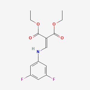 molecular formula C14H15F2NO4 B2383465 Diethyl 2-[(3,5-difluoroanilino)methylene]malonate CAS No. 185010-69-9