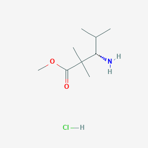 molecular formula C9H20ClNO2 B2383478 Methyl (3S)-3-amino-2,2,4-trimethylpentanoate;hydrochloride CAS No. 2411181-33-2