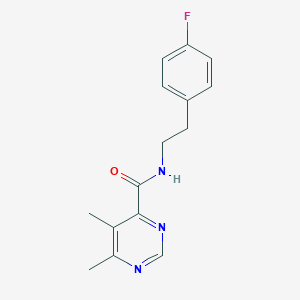 B2383524 N-[2-(4-Fluorophenyl)ethyl]-5,6-dimethylpyrimidine-4-carboxamide CAS No. 2415472-07-8