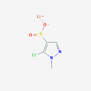 molecular formula C4H4ClLiN2O2S B2383537 lithium(1+) ion 5-chloro-1-methyl-1H-pyrazole-4-sulfinate CAS No. 2172255-26-2