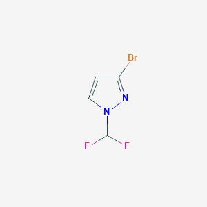 molecular formula C4H3BrF2N2 B2383547 3-bromo-1-(difluoromethyl)-1H-pyrazole CAS No. 1224194-42-6