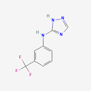 molecular formula C9H7F3N4 B2383567 N-[3-(trifluoromethyl)phenyl]-1H-1,2,4-triazol-5-amine CAS No. 477851-98-2