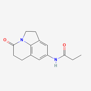 molecular formula C14H16N2O2 B2383572 N-(4-oxo-2,4,5,6-tetrahydro-1H-pyrrolo[3,2,1-ij]quinolin-8-yl)propionamide CAS No. 898435-23-9