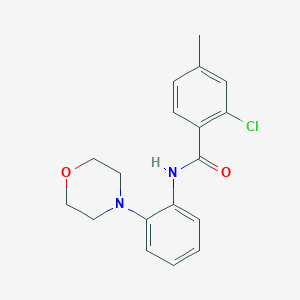 molecular formula C18H19ClN2O2 B238359 2-chloro-4-methyl-N-[2-(4-morpholinyl)phenyl]benzamide 