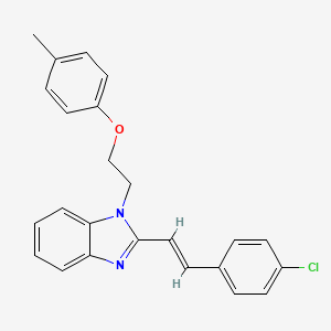 (E)-2-(4-chlorostyryl)-1-(2-(p-tolyloxy)ethyl)-1H-benzo[d]imidazole