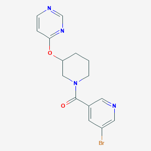 (5-Bromopyridin-3-yl)(3-(pyrimidin-4-yloxy)piperidin-1-yl)methanone