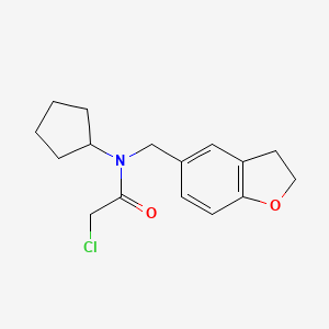 2-Chloro-N-cyclopentyl-N-(2,3-dihydro-1-benzofuran-5-ylmethyl)acetamide