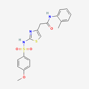 2-(2-(4-methoxyphenylsulfonamido)thiazol-4-yl)-N-(o-tolyl)acetamide