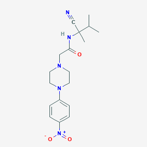 molecular formula C18H25N5O3 B2383604 N-(2-cyano-3-methylbutan-2-yl)-2-[4-(4-nitrophenyl)piperazin-1-yl]acetamide CAS No. 1197700-79-0