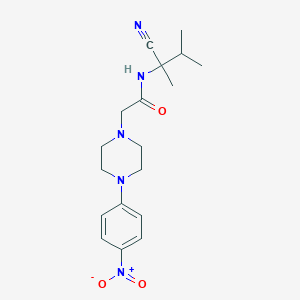 N-(2-cyano-3-methylbutan-2-yl)-2-[4-(4-nitrophenyl)piperazin-1-yl]acetamide