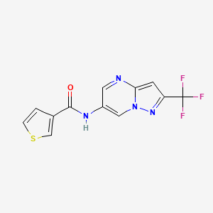 N-(2-(trifluoromethyl)pyrazolo[1,5-a]pyrimidin-6-yl)thiophene-3-carboxamide