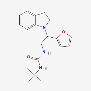 1-(Tert-butyl)-3-(2-(furan-2-yl)-2-(indolin-1-yl)ethyl)urea