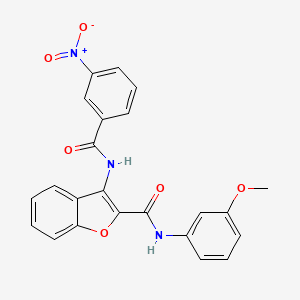 molecular formula C23H17N3O6 B2383610 N-(3-methoxyphenyl)-3-(3-nitrobenzamido)benzofuran-2-carboxamide CAS No. 887894-76-0