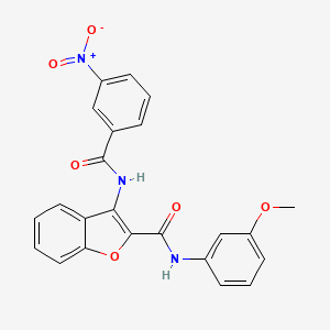 N-(3-methoxyphenyl)-3-(3-nitrobenzamido)benzofuran-2-carboxamide