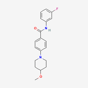 molecular formula C19H21FN2O2 B2383612 N-(3-fluorophenyl)-4-(4-methoxypiperidin-1-yl)benzamide CAS No. 2034353-02-9